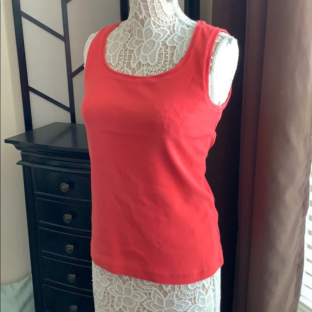 Chico’s Red Ribbed Tank - Sz 2 (L 12)